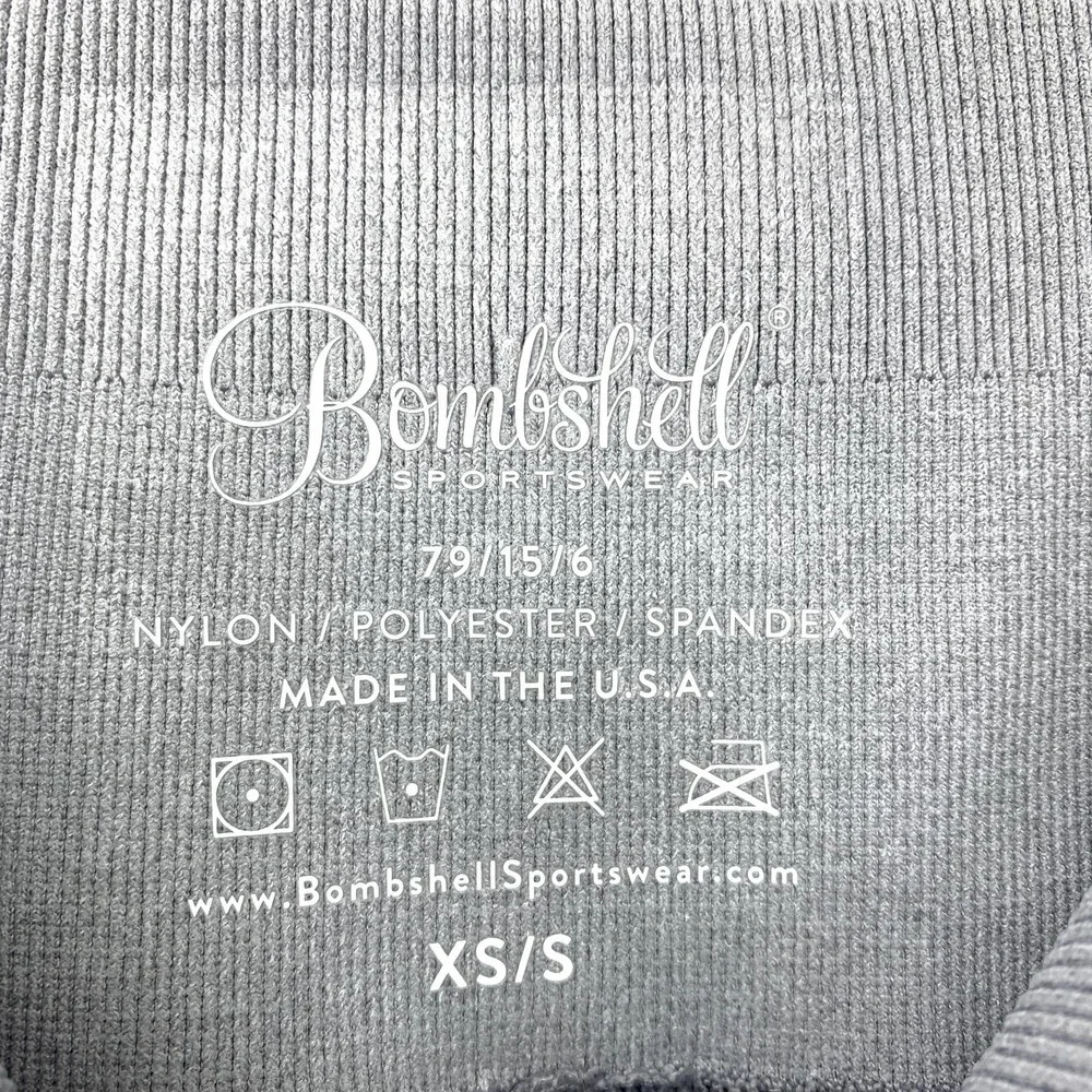 Bombshell Sportswear Women's Size XS Pro Seamless Leggings Gray - Picture 6 of 7